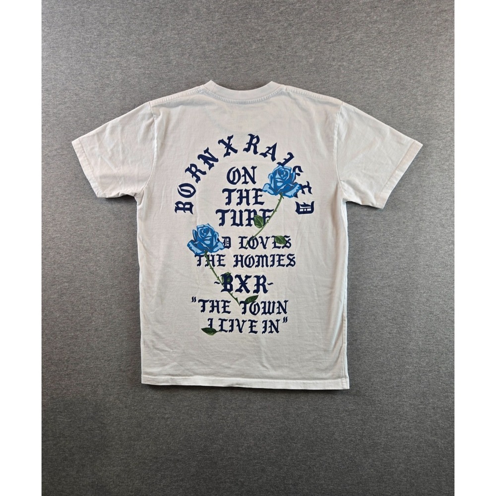 Born x Raised Los Angeles Dodgers T Shirt Mens Medium White On The Turf LAD Love
